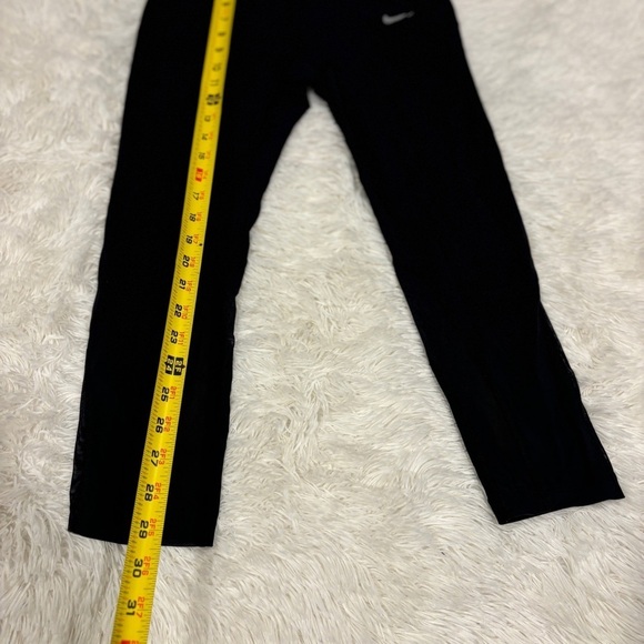 Nike Women's Mid-Rise Crop mesh panels Running Leggings Woman’s Size Small - Picture 4 of 12